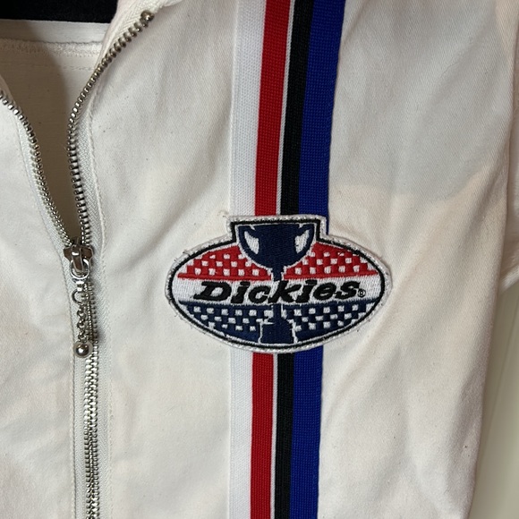 DICKIES💫Dickies Girl Women's Racing White Cropped Jacket - Picture 7 of 11